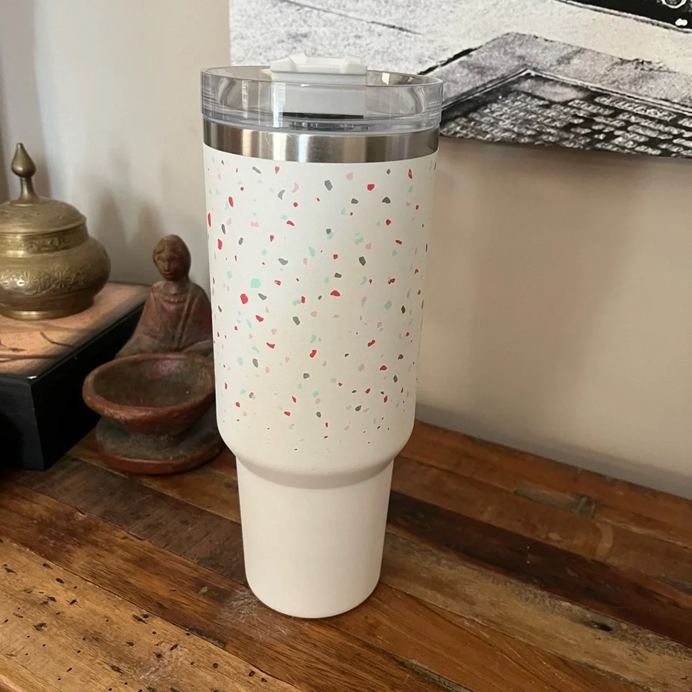 STANLEY Adventure 40oz Stainless Steel Quencher Tumbler-Terrazzo Pearlescent - Picture 8 of 11